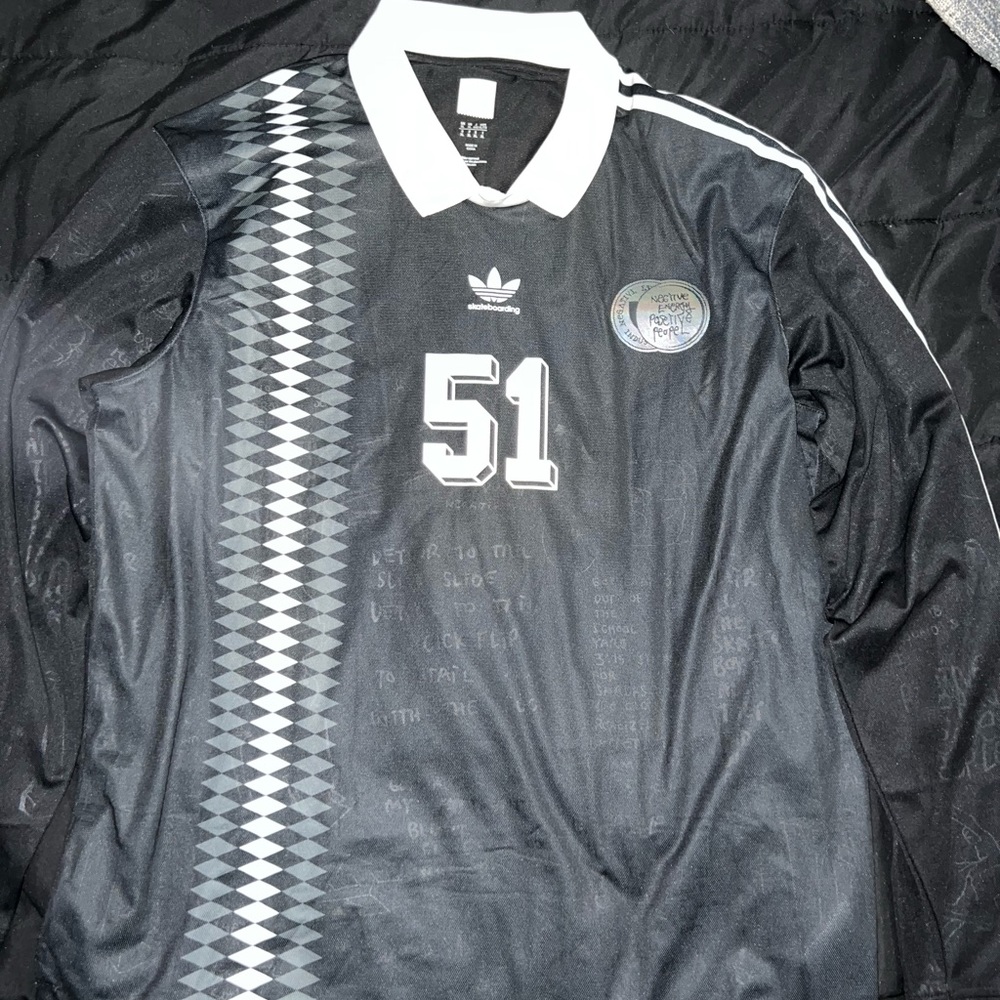 Mens Adidas Skateboard Marc Johnson Long Sleeve Jersey